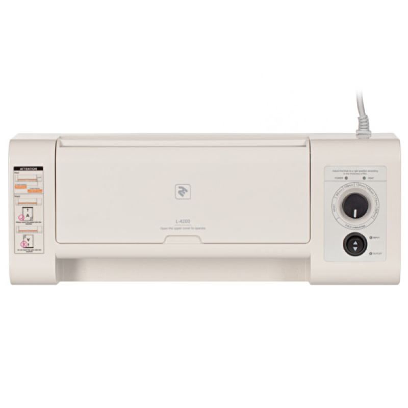 Ламінатор А4 2E L-4200, 300мм/хв, 80-200мкм, гаряче та холодне ламінування Ламінатор А4 2E L-4200, 300мм/хв, 80-200мкм, гаряче та холодне ламінування