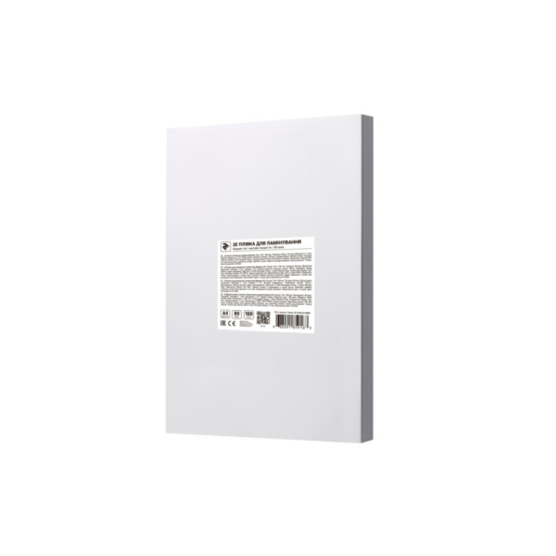Плівка для ламінування A4 2E, матове покриття, 80 мкм, 100шт