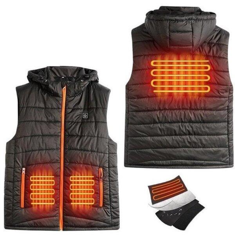 Жилет із підігрівом 2E Heat Power Plus Black з капюшоном, L