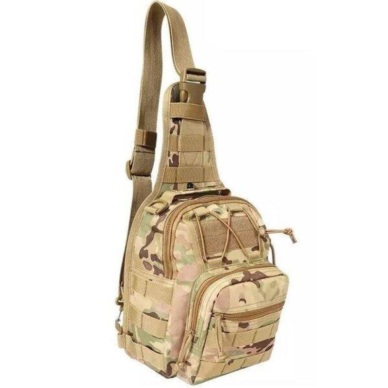 Сумка Слінг Laser Cut 2.5л, 2Е, темний камуфляж