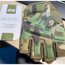 Рукавички тактичні 2E, літні, М, камуфляж