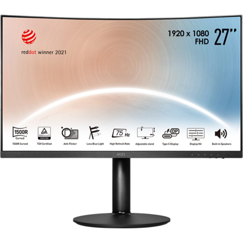Монітор IPS 27“ VA (1920 x 1080) 1500R 4ms 75Hz 1 78/178 /Type C/ HDMI /Mic/HP/колонки 2*1W Монітор IPS 27“ VA (1920 x 1080) 1500R 4ms 75Hz 1 78/178 /Type C/ HDMI /Mic/HP/колонки 2*1W