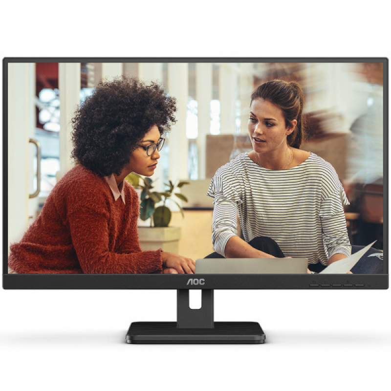 TFT 23.8“ AOC 24E3UM, VA, 75Гц, D-Sub, HDMI, DP, USB-hub, колонки, чорний (24E3UM)