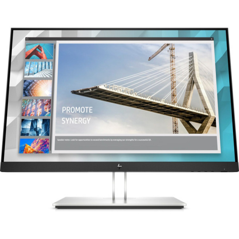 TFT 24““ HP E24i G4, WUXGA, VGA, HDMI, DP, USB-hub, HAS, Pivot, чорно-сріблястий (9VJ40AA)