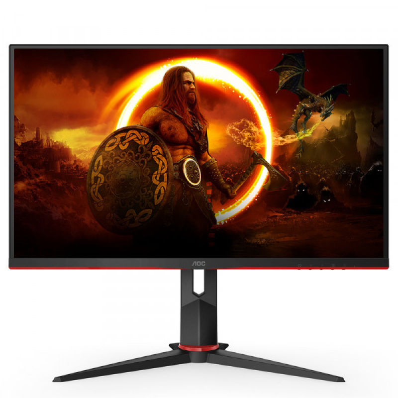 TFT 27“ AOC 27G2SAE/BK, VA, 165Гц, D-Sub, HDMIx2, DP, Pivot, колонки, чорний з червоним (27G2SAE/BK)