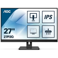 TFT 27“ AOC 27P2Q IPS, D-SUB, DVI, HDMI, DP, USB 3.2, Pivot, колонки, чорний (27P2Q)