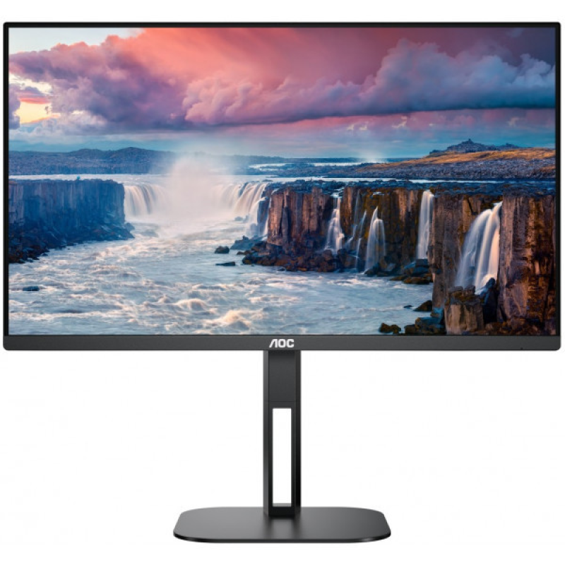 TFT 27“ AOC 27V5C/BK, FHD, IPS, 75Гц, 1 мс, HDMI, DP, USB-C, USB-hub, HAS, Pivot, колонки, чорній (27V5C/BK)