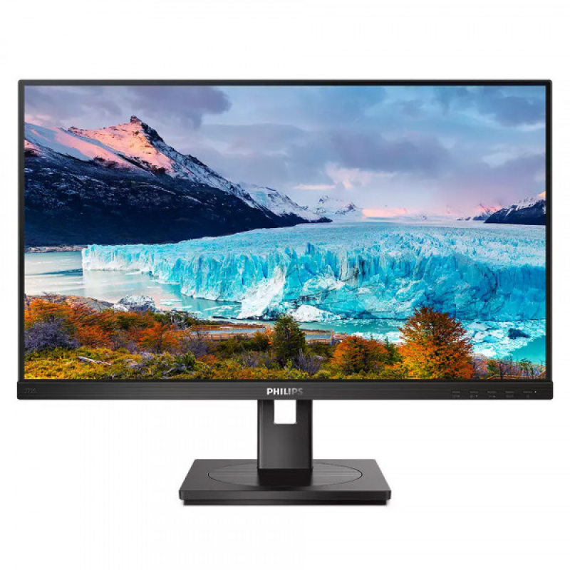 TFT 27“ Philips 272S1M, IPS,75Hz, sRGB 102%, D-Sub, DVI-D, HDMI, DP, USB-hub, HAS, Pivot, колонки, ч