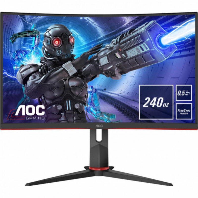 TFT 31.5“ AOC C32G2ZE/BK, VA, 240Гц, вигнутий, DP, HDMI x 2, чорний (C32G2ZE/BK) TFT 31.5“ AOC C32G2ZE/BK, VA, 240Гц, вигнутий, DP, HDMI x 2, чорний (C32G2ZE/BK)
