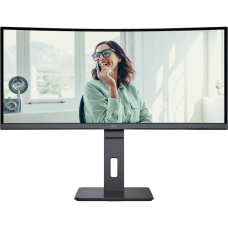 TFT 34“ AOC CU34P3CV, WQHD,VA, 100Hz, вигнутий, HDMI, DP, USB-С, RJ-45, USB-hub, HAS, кол, чорний (CU34P3CV)