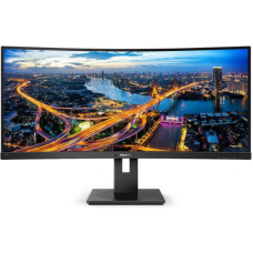 TFT 34“ Philips 345B1C, VA, 3440x1440 WQHD, вигнутий, DP, HDMIx2, USB хаб, Pivot, колонки, чорний (345B1C/00)
