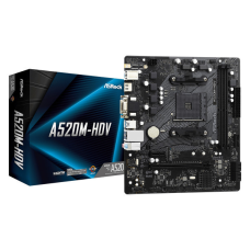 ASRock A520M-HDV (AM4/A520, 2*DDR4, PCIex16, D-Sub/DVI-D/HDMI, 4xSATAІІІ, M.2, GLan, 8ch, mATX) (A520M-HDV)