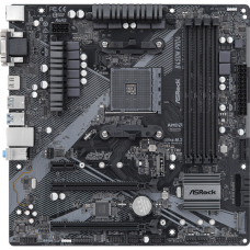 ASRock B450M Pro4 R2.0 (AM4/B450, 4*DDR4, 2xPCIex16, DVI-D/HDMI/VGA, 4xSATAІІІ, M.2, GLan, 8ch, mATX (B450M