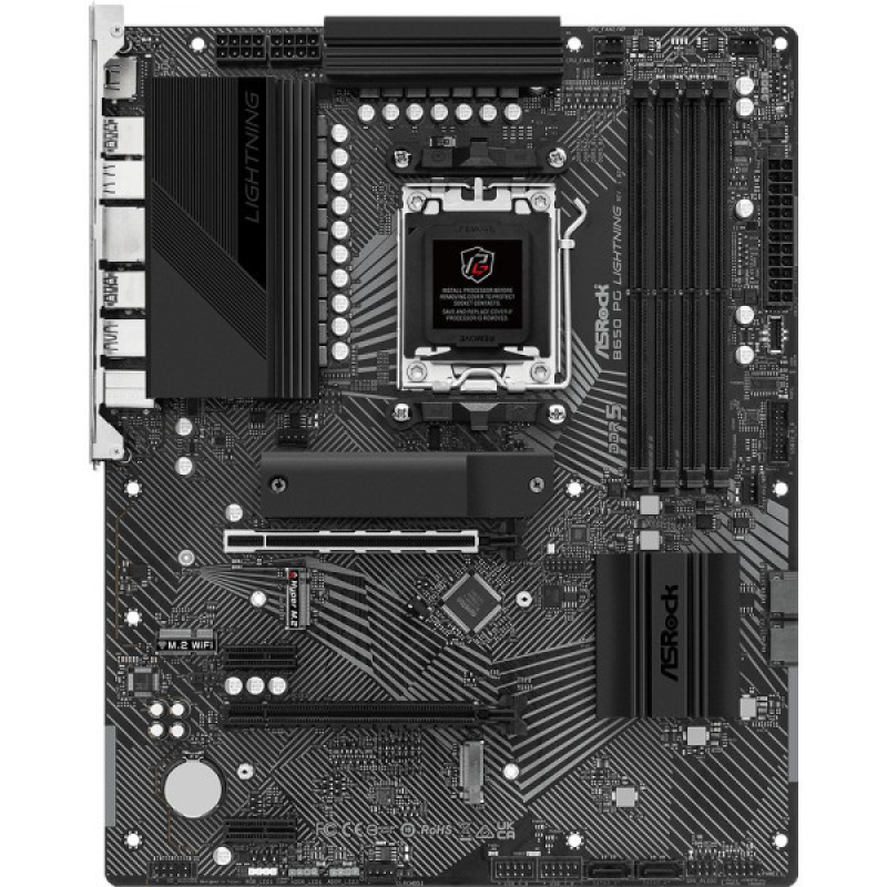 ASRock B650 PG LIGHTNING (AM5/B650, 4*DDR5, 2xPCIex16, HDMI, 4xSATAІІІ, 3xM.2, 2.5GLan, 7.1ch, ATX) (B650 PG ASRock B650 PG LIGHTNING (AM5/B650, 4*DDR5, 2xPCIex16, HDMI, 4xSATAІІІ, 3xM.2, 2.5GLan, 7.1ch, ATX) (B650 PG