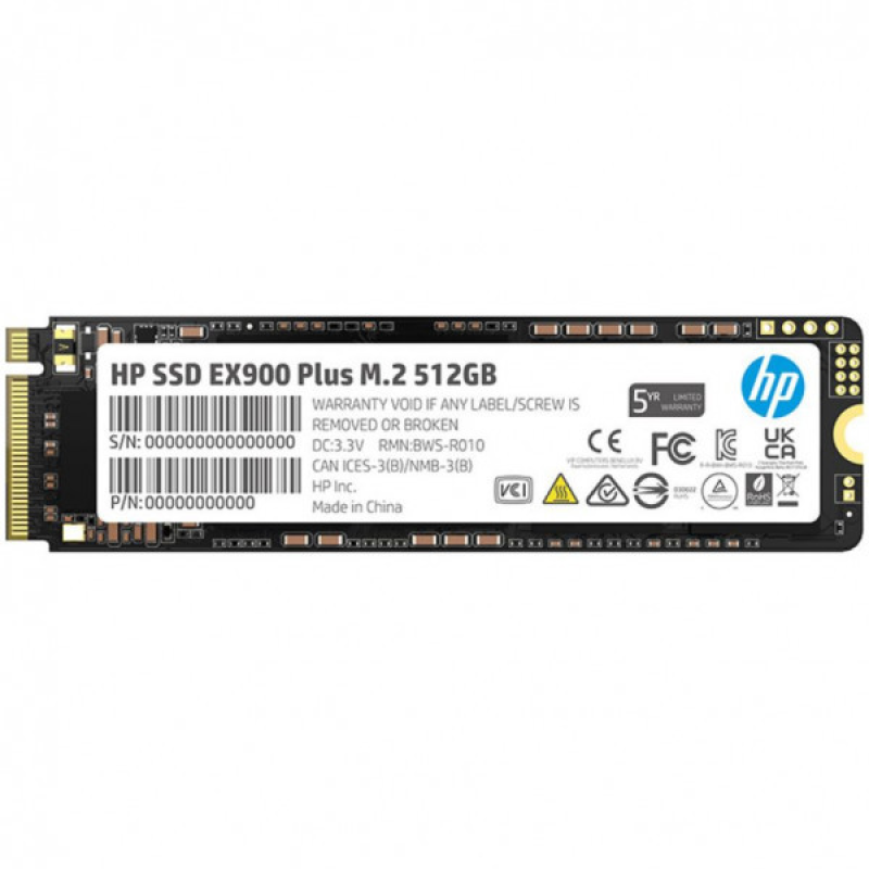 SSD 500GB HP EX900 Plus M.2 2280 PCI Ex Gen3 x4 3D NAND, Retail (35M33AA)