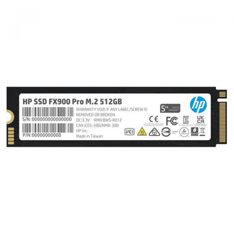 SSD 512GB M.2 HP FX900 Pro PCIe 4.0 x4 NVMe 1.4 2280 TLC 3D V-NAND (4A3T9AA)