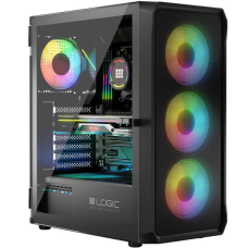 Корпус LogicConcept PORTOS MESH+GLASS ARGB fans 4x120 mm BLACK без БЖ ATX (AT-PORTOS-10-00000-0002)