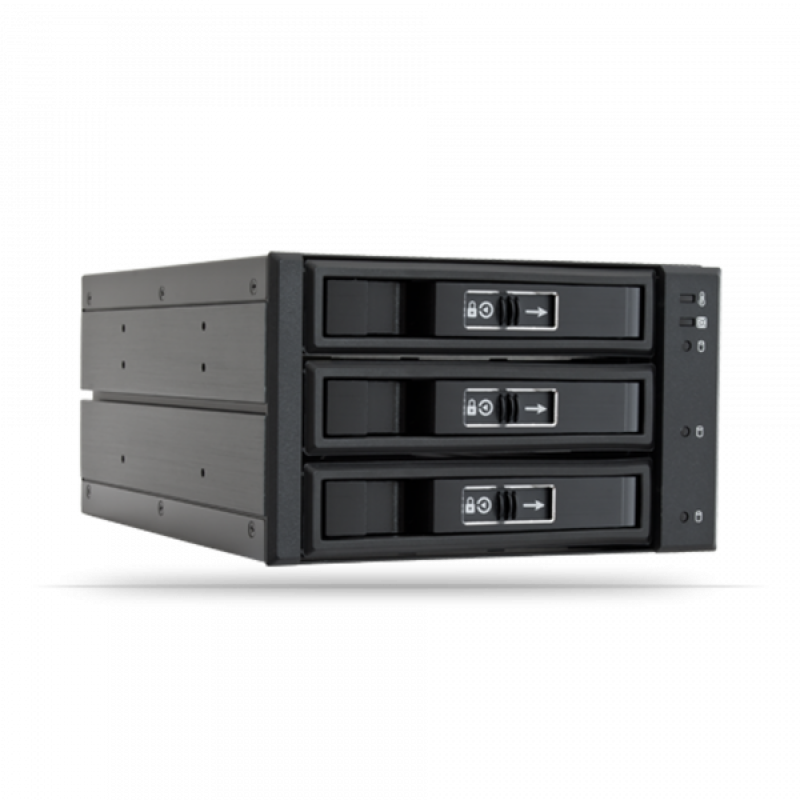 Бекплейн Chieftec CBP-2131SAS 2x5.25“ -> 3x3.5“ HDDs Hot-Swap Aluminium (CBP-2131SAS)
