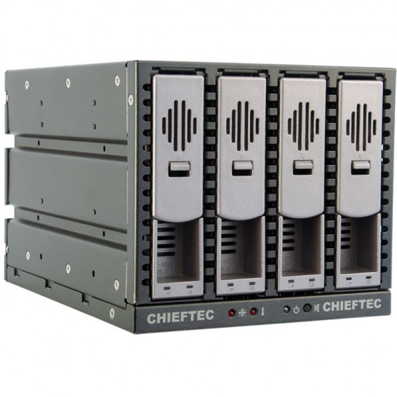 Бекплейн Chieftec SST-3141SAS 3x5.25“ -> 4x3.5“ HDDs Hot-Swap Aluminium (SST-3141SAS)
