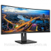 TFT 34“ Philips 345B1C, VA, 3440x1440 WQHD, вигнутий, DP, HDMIx2, USB хаб, Pivot, колонки, чорний (345B1C/00)