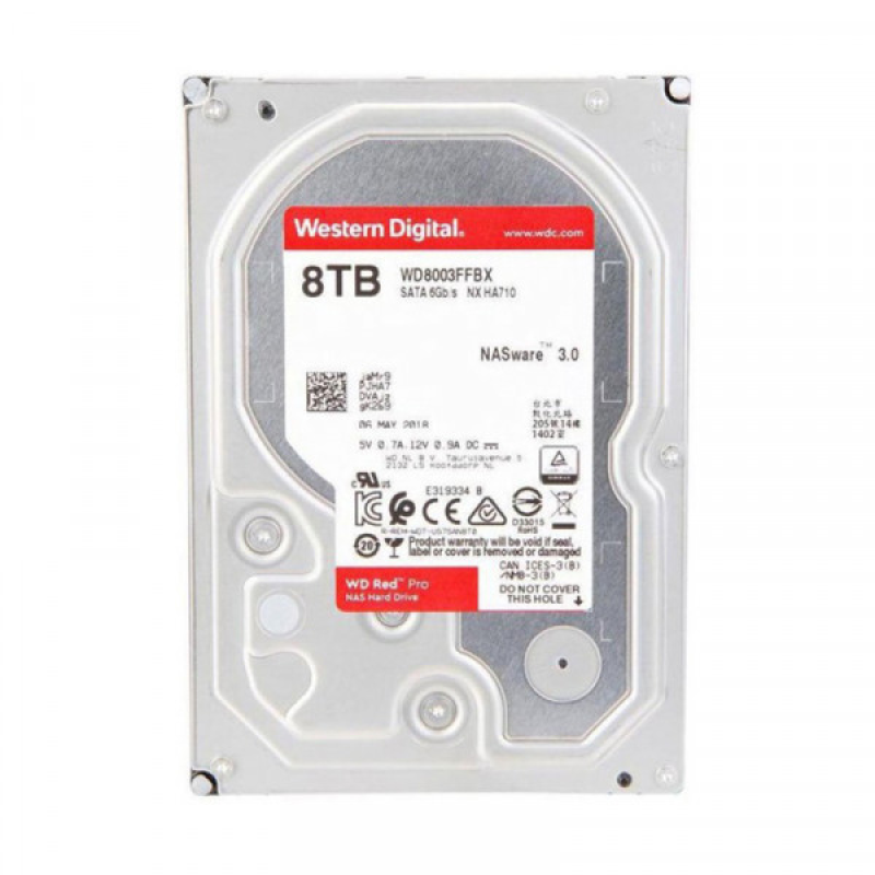 HDD 8000Gb, 7200rpm, WD Red Pro, 256M, SATA 6 Gb/s (WD8003FFBX) (WD8003FFBX#)