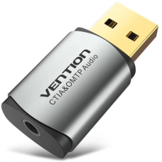 Звукова плата USB Vention Audio USB — 1х3,5 мм jack 4pin Metal (OMTP-CTIA) (CDLH0)