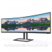 TFT 48.8“ Philips 498P9Z, VA, 5120 x 1440, HDMI 2.0 x 3, DP, USB 3.2 x 2, HAS, колонки, чорний (498P9Z/00) TFT 48.8“ Philips 498P9Z, VA, 5120 x 1440, HDMI 2.0 x 3, DP, USB 3.2 x 2, HAS, колонки, чорний (498P9Z/00)
