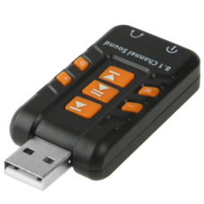 Звукова плата USB, Virtual 8.1 Channel чорний, RTL (B00226)