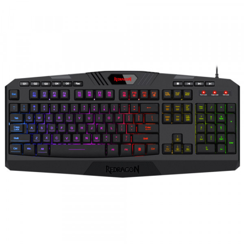 Клавіатура ігрова Redragon Harpe2 UKR RGB підставка USB (77484)