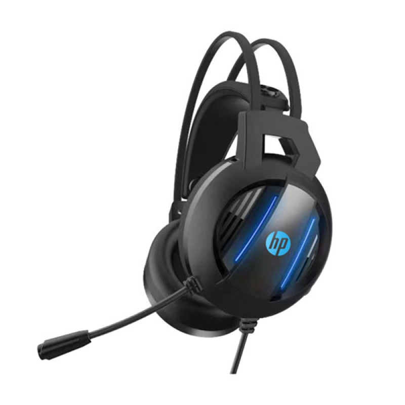 Навушники з мікрофоном HP DHE-8001 USB+3.5mm, LED, Black (DHE-8001)