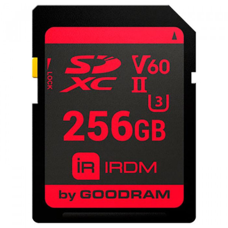 Memory card Secure Digital 256Gb GoodRAM IRDM SDXC V60 UHS-II U3 Retail (IR-S6B0-2560R11)