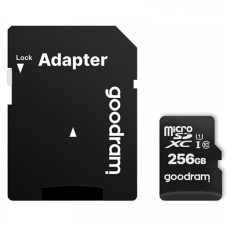 Memory card Secure Digital Micro 256Gb GoodRAM SDXC (class 10 UHS I U1) Retail + adapter (M1AA-2560R12#)