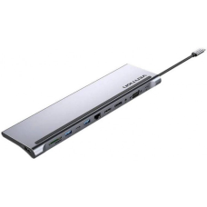Док-станція USB3.1 Type-C --> DP/HDMI/VGA/USB-C/USB3.0x3/RJ45/SD/TF/TRRS 3.5mm/PD 100W Vention 12in1 (THSHC)