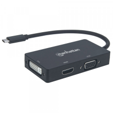 Док-станція USB3.1 Type-C --> HDMI/DVI-I/VGA Black Manhattan (152983)