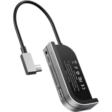 Док-станція USB3.1 Type-C --> HDMI/USB 3.0x3/TF,SD/Type C PD/3.5mm Темно-сіра Baseus (CAHUB-WJ0G)