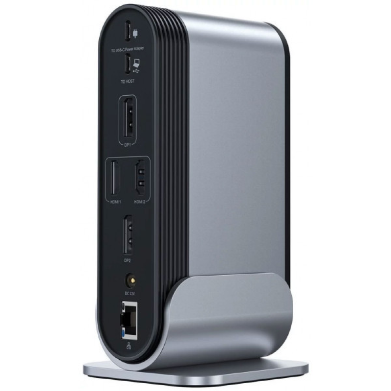 Док-станція USB3.2 Type-C-->2xHDMI/2xDP/2xUSB-C/100W + БЖ 16 Док-станція USB3.2 Type-C-->2xHDMI/2xDP/2xUSB-C/100W + БЖ 16