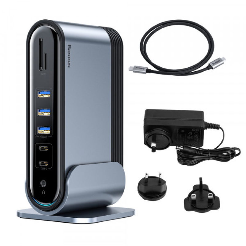 Док-станція USB3.2 Type-C-->3xHDMI/2xUSB-C/5xUSB/ 100W + БЖ 16 in 1 (CAHUB-DG0G) Док-станція USB3.2 Type-C-->3xHDMI/2xUSB-C/5xUSB/ 100W + БЖ 16 in 1 (CAHUB-DG0G)