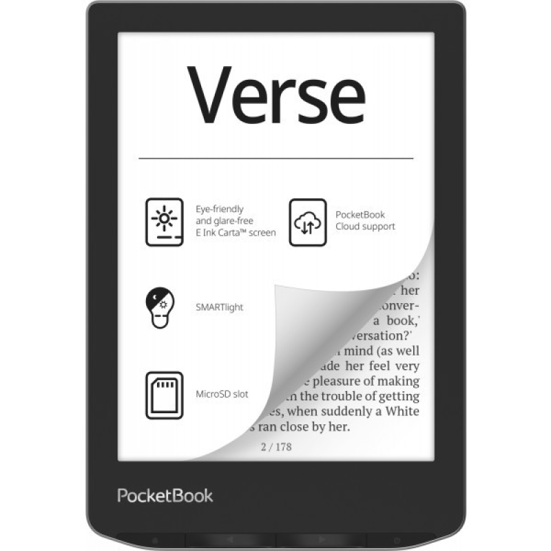 Електронна книжка PocketBook Verse (PB629) Mist Grey (PB629-M-CIS)