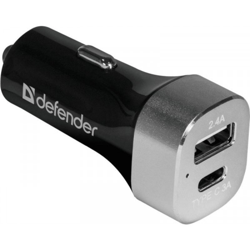 Автозарядка 2xUSB 27W (USB-C + USB-A) UCG-01 5V/5.4A Defender (83569) Автозарядка 2xUSB 27W (USB-C + USB-A) UCG-01 5V/5.4A Defender (83569)