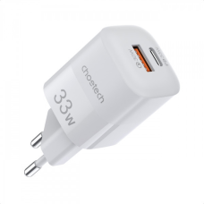 Зарядний пристрій 1хUSB-C+1xUSB 33W PD QC3.0 PD5006 білий Choetech (PD5006-EU-WH)