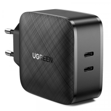 Зарядний пристрій 2xUSB 66W GAN PD (2xType-C) CD216 Ugreen PD Fast Charger Чорний (70867)