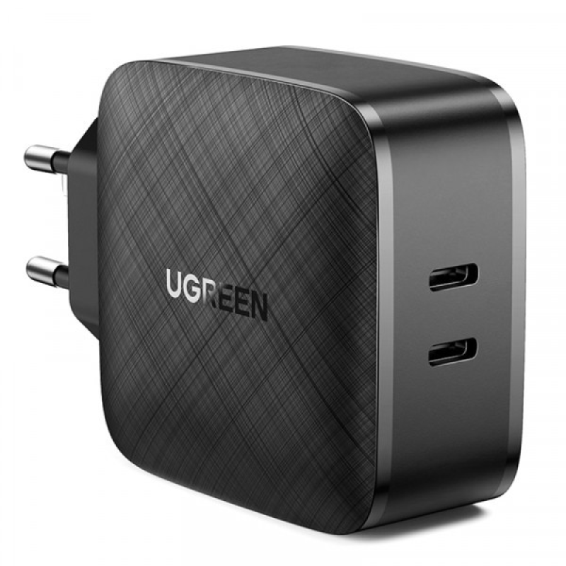 Зарядний пристрій 2xUSB 66W GAN PD (2xType-C) CD216 Ugreen PD Fast Charger Чорний (70867) Зарядний пристрій 2xUSB 66W GAN PD (2xType-C) CD216 Ugreen PD Fast Charger Чорний (70867)