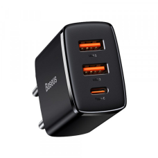 Зарядний пристрій 3xUSB 20W (USB-C+USB-A) Чорний Baseus (CCXJ-E01)