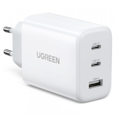Зарядний пристрій 3xUSB 65W (2xType-C+USB QC3.0) Fast Charger Білий CD275 Ugreen (90496)