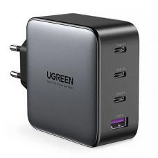 Зарядний пристрій 4xUSB 100W GaN (3хUSB-C+USB-A) + Cable CD226 Сірий Ugreen (90575)