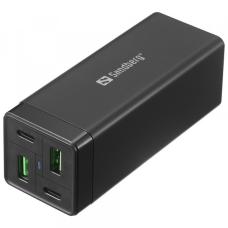 Зарядний пристрій 4xUSB 65W GaN (2xUSB-C+2xUSB-A) чорний Sandberg (441-45)