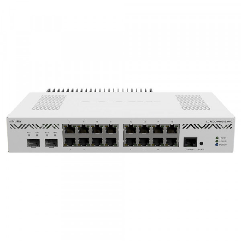 Маршрутизатор Mikrotik CCR2004-16G-2S+PC, Cloud Core Router 2004-16G-2S+ PC with RouterOS L6 license,