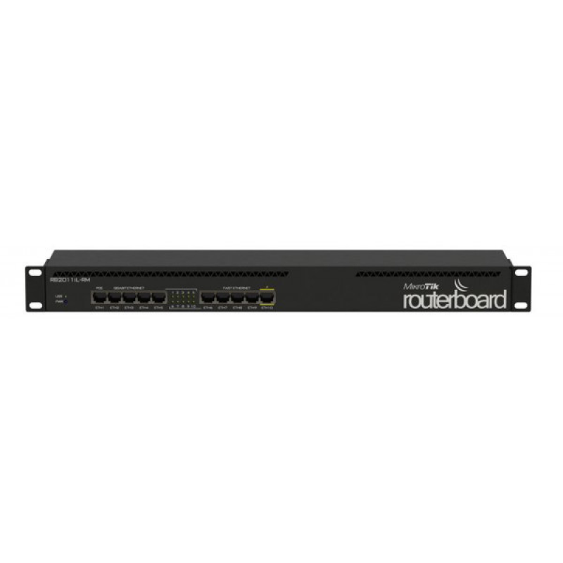 Маршрутизатор Mikrotik RB2011iL-RM with Atheros 74K MIPS CPU, 64MB RAM, 5xLAN, 5xGbit LAN, RouterOS