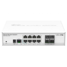 Комутатор Mikrotik CRS112-8G-4S-IN, 8x Gigabit ethernet 4x SFP cages, LCD, 400MHz CPU, 64MB RAM,