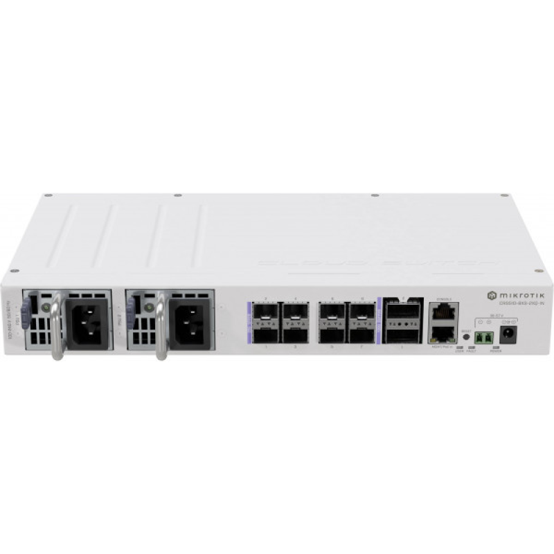 Комутатор Mikrotik CRS510-8XS-2XQ-IN, 2x100G, 8x25G SFP28, 1x100Mbit Eth port for management, Router Комутатор Mikrotik CRS510-8XS-2XQ-IN, 2x100G, 8x25G SFP28, 1x100Mbit Eth port for management, Router
